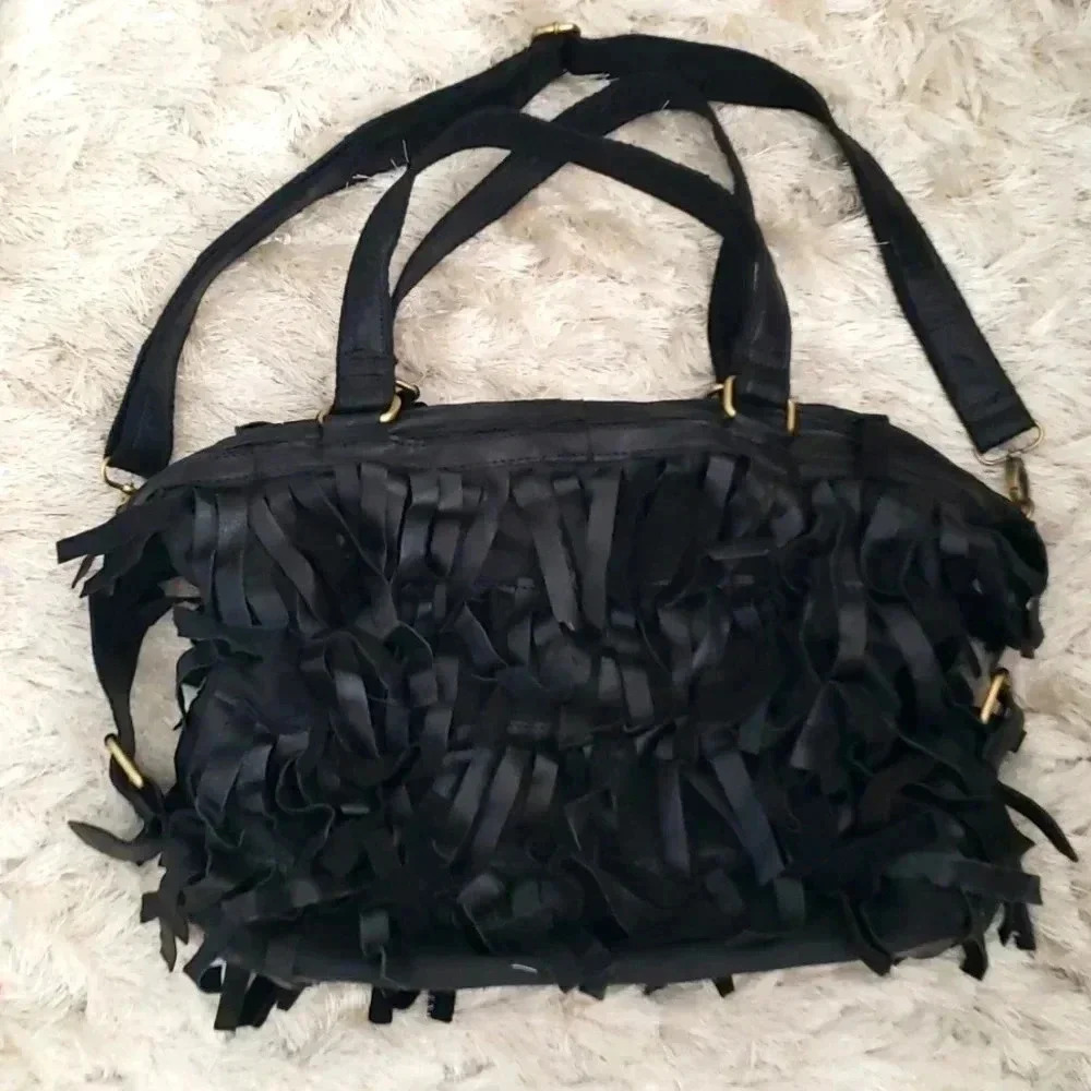 Genuine leather bag tote 17*13”